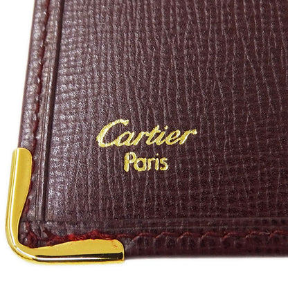 Cartier Wallet Leather Bordeaux Red — view 5
