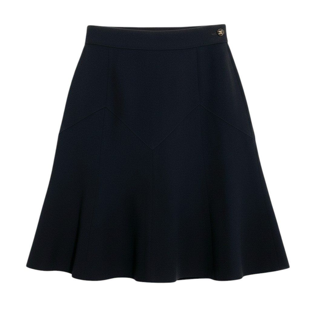 Chanel Wool Skirt Contrast