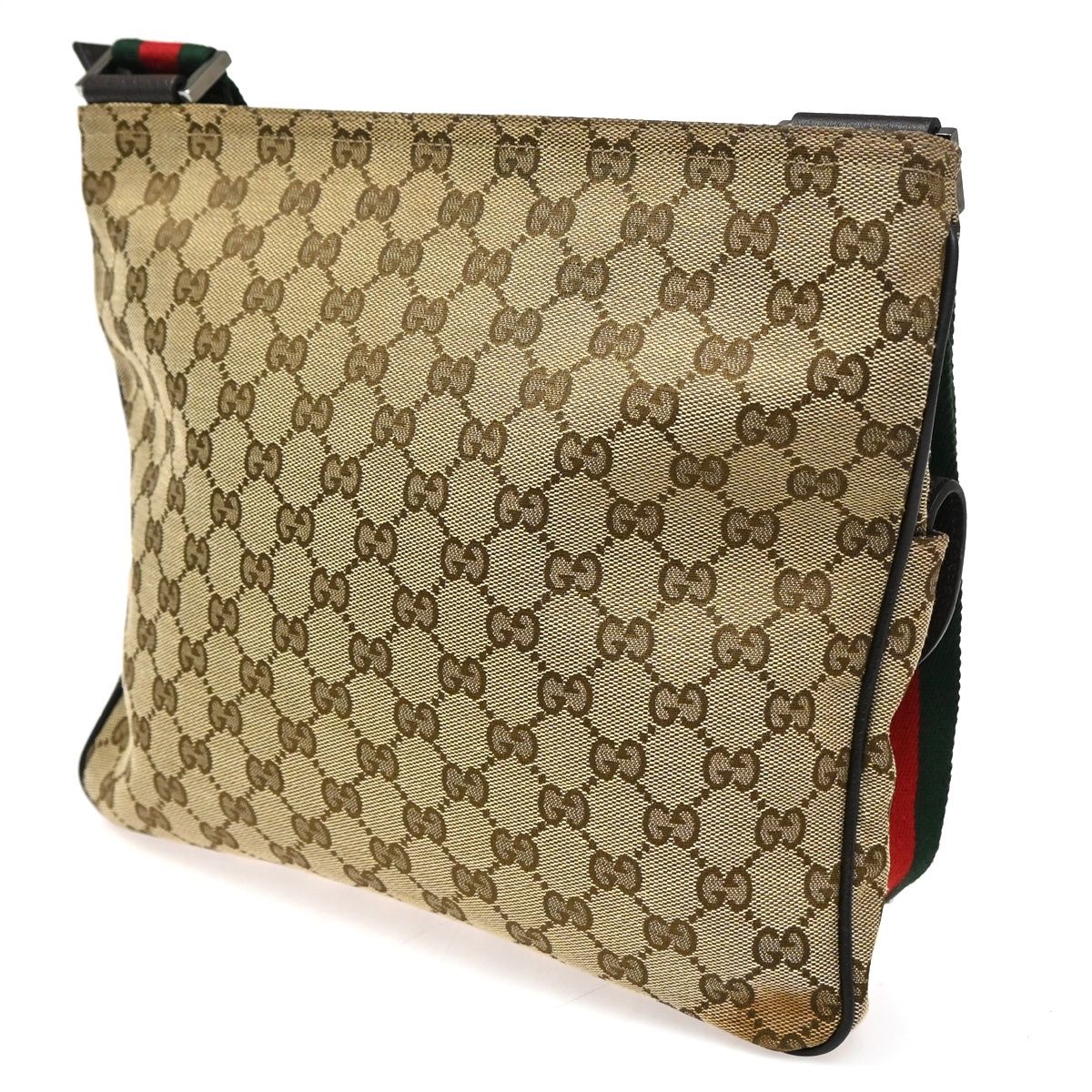 Gucci Sherry Line Shoulder Bag GG Beige Canvas Leather — view 4