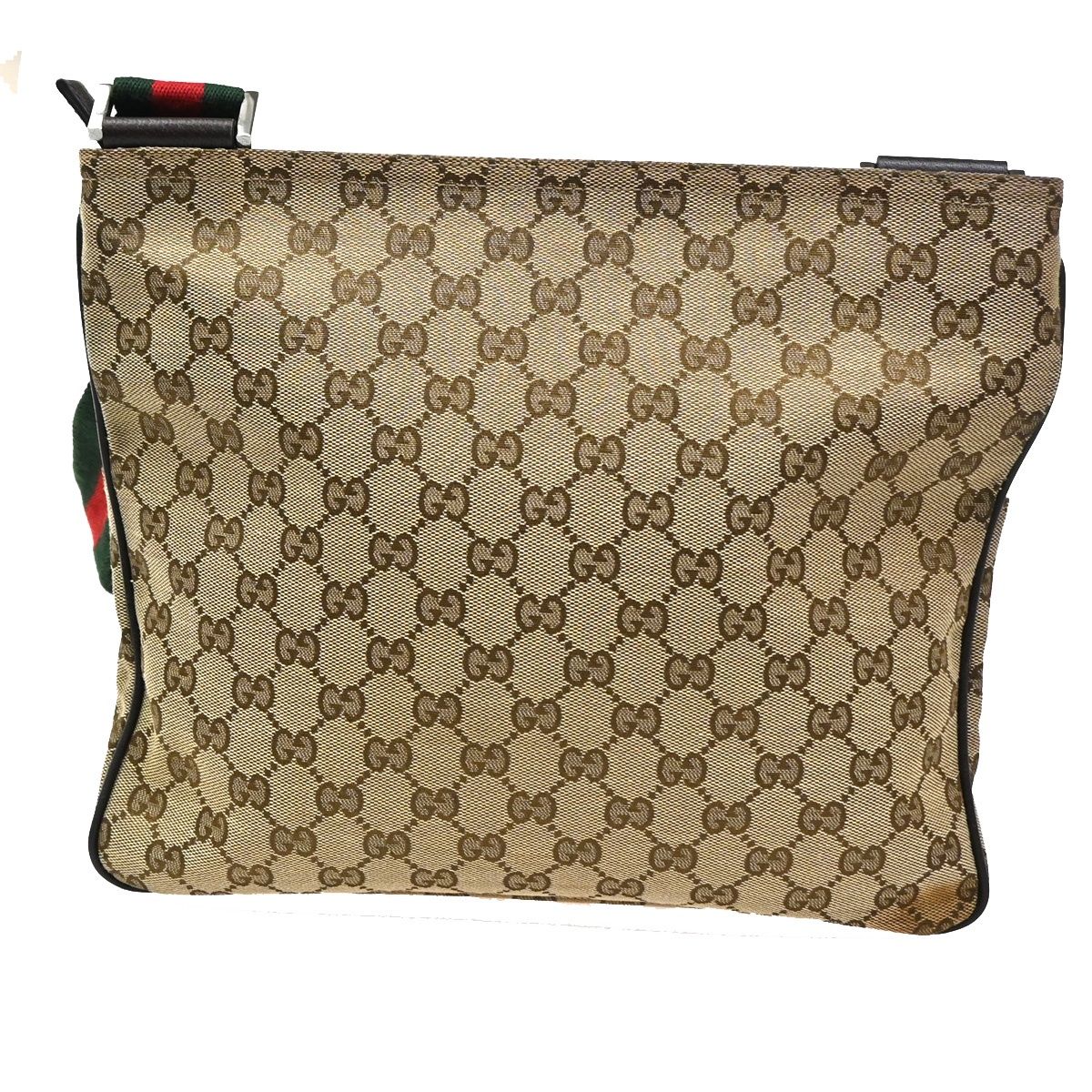 Gucci Sherry Line Shoulder Bag GG Beige Canvas Leather — view 3