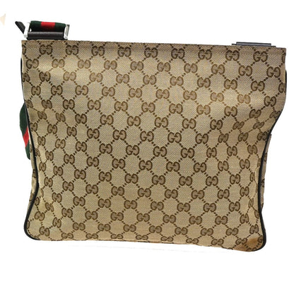Gucci Sherry Line Shoulder Bag GG Beige Canvas Leather — view 3