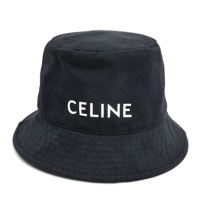 Celine Logo Print Hat Black