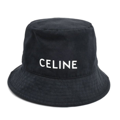 Celine Logo Print Hat Black