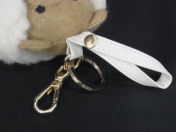 Max Mara Key Holder Tree Ring Charm Ivory System Beige