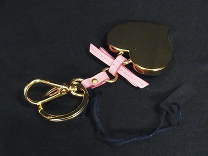 Prada Saffiano Leather Heart Key Holder Tree Sling Bag Charm Pink System — view 2