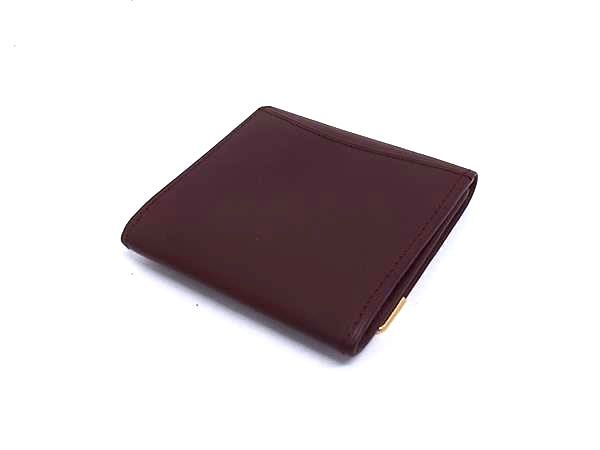 Cartier Leather Coin Case Purse LadyBordeaux — view 2