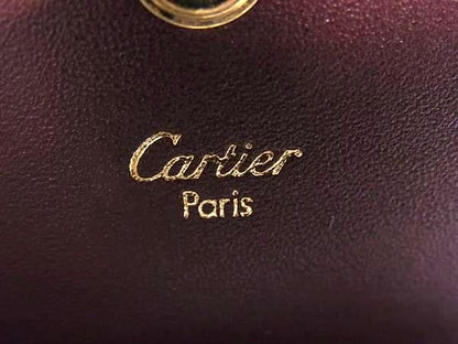 Cartier Leather Coin Case Purse LadyBordeaux — view 5