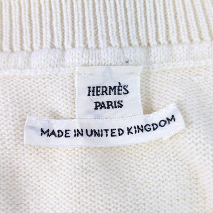 Hermes Short Sleeveknit Sweater 38 Beige Cashmere O-luci-dung — view 4