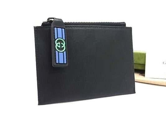 Gucci Interlocking GG Pattern Case Black Card Holder