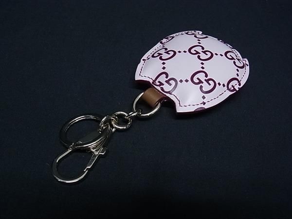 Gucci GG Pattern Leather Key Holder Tree Sling Bag Charm Bordeaux — view 2