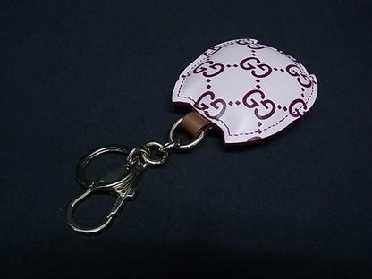 Gucci GG Pattern Leather Key Holder Tree Sling Bag Charm Bordeaux — view 2