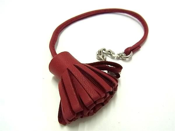 Hermes Leather Silver Bunine Bordeaux Shoulder Bag