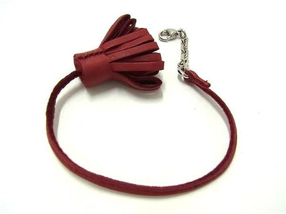 Hermes Leather Silver Bunine Bordeaux Shoulder Bag — view 2