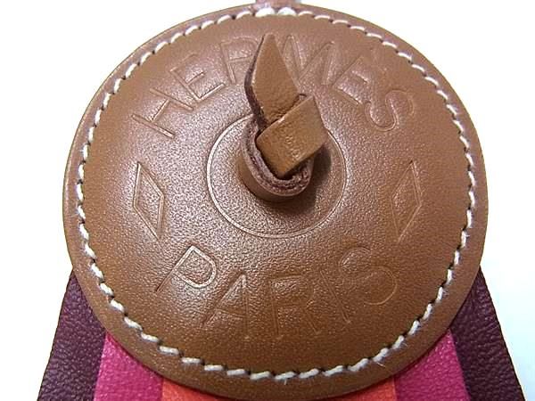Hermes Padenine A-milo Key Holder Bag Charm Brown System Orange — view 3