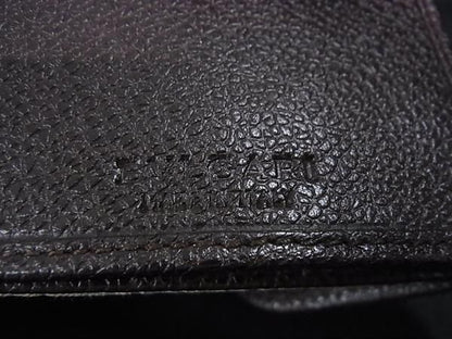 Bvlgari Bule Logo Leather Canvas Trifold Wallet Brown System Beige — view 6
