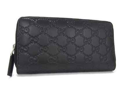 Gucci Guccissima Leather Wallet Coin Purse Black