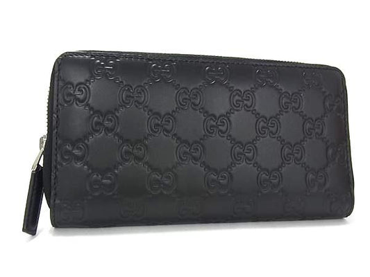 Gucci Guccissima Leather Wallet Coin Purse Black