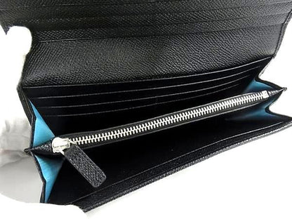 Bvlgari Leather Wallet Coin Purse Black — view 4