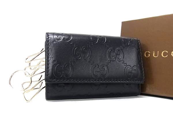 Gucci Guccissima Leather 6 Key Case Key Holder