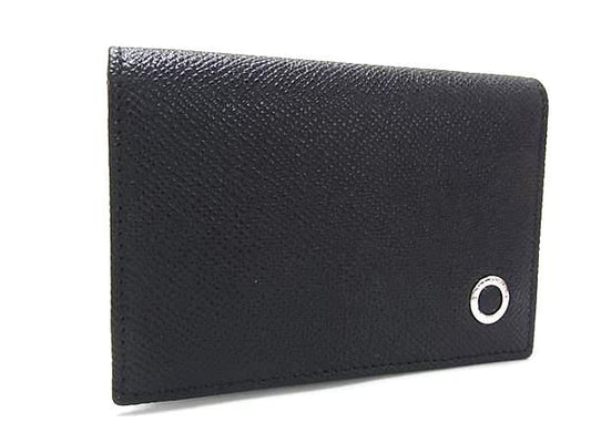 Bvlgari Leather Card Case Black