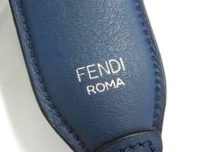 Fendi yu Leather Sleda Shoulder Bag Navy — view 4
