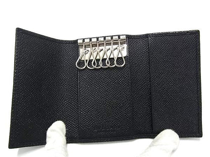 Bvlgari Leather 6 Key Case Black Key Holder — view 3