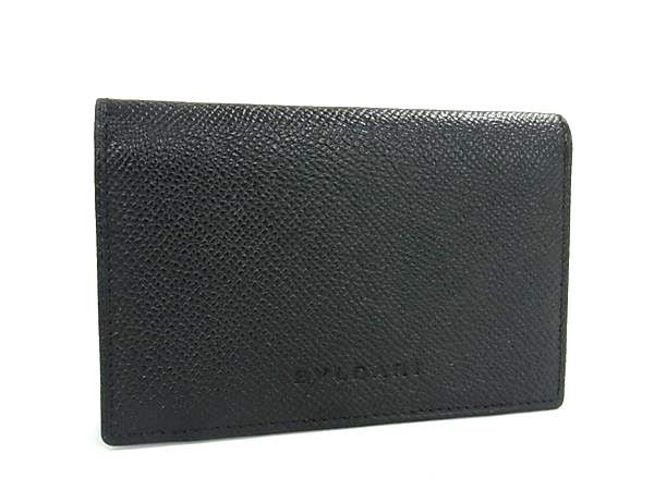 Bvlgari Bule Leather Card Case Era Black