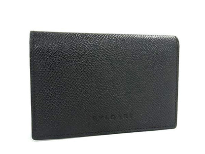 Bvlgari Bule Leather Card Case Era Black