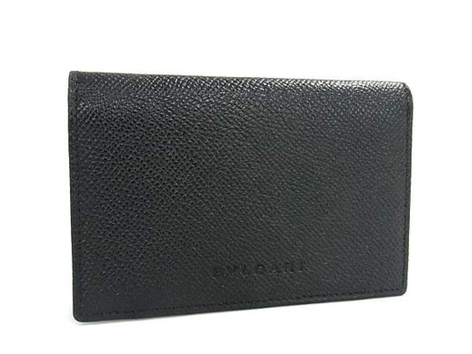 Bvlgari Bule Leather Card Case Era Black