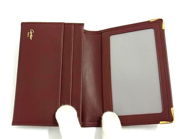 Cartier Leather Card Case Bordeaux — view 3