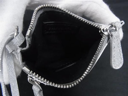 Balenciaga Cagole Coin Case Purse Silver — view 3