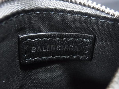 Balenciaga Cagole Coin Case Purse Silver — view 4