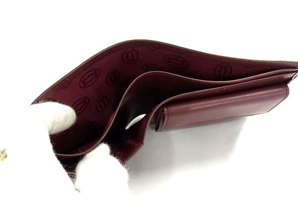 Cartier Leather Wallet Coin Purse Bordeaux — view 4