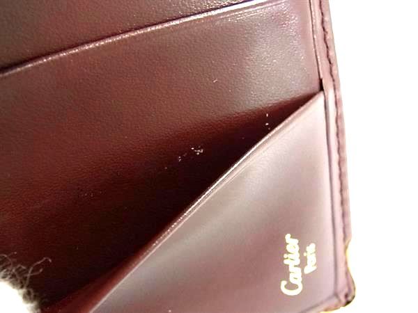 Cartier Leather Wallet Coin Purse Bordeaux — view 7