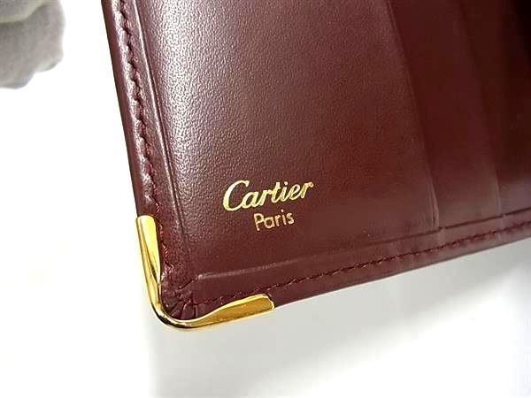 Cartier Leather Wallet Coin Purse Bordeaux — view 6