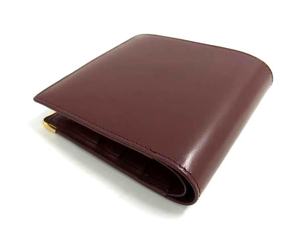 Cartier Leather Wallet Coin Purse Bordeaux — view 2