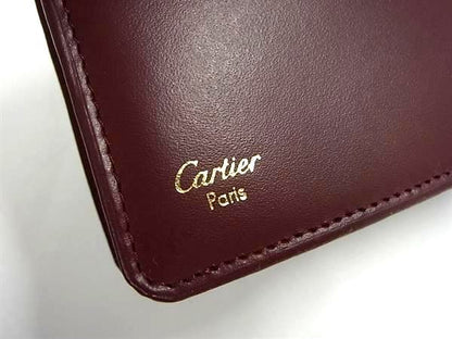 Cartier Leather Wallet Coin Purse LadyBordeaux — view 6