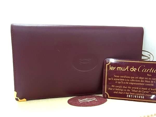 Cartier Leather Wallet Bordeaux