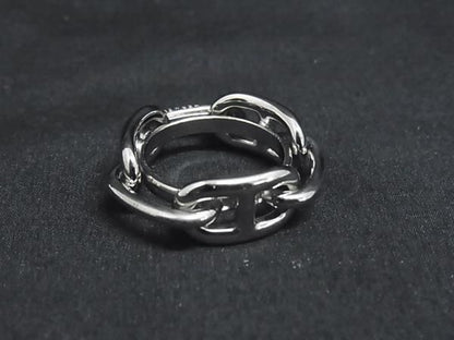 Hermes Chaine D'ancre Scarf Ring Silver