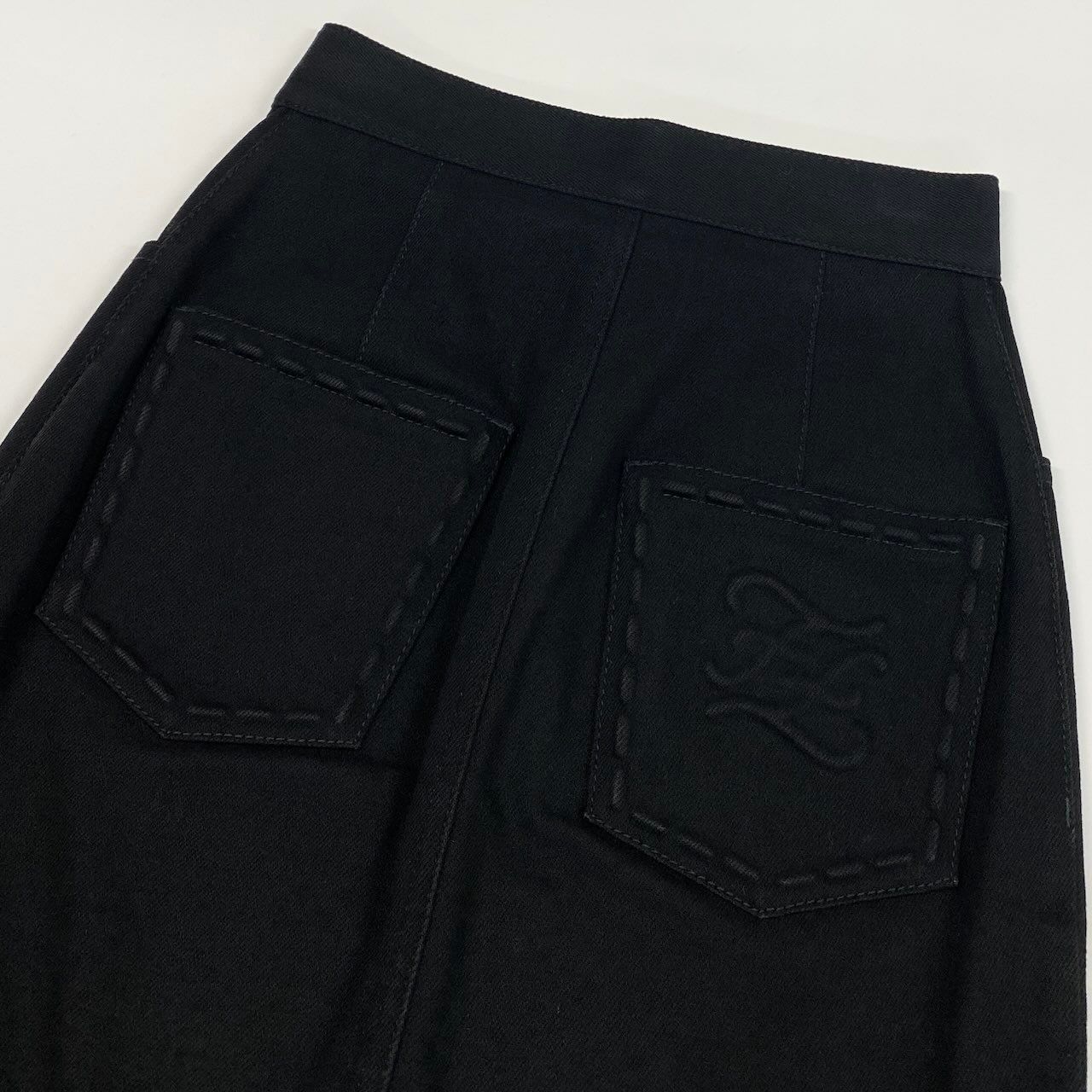 Fendi Tight Mini Skirt Cotton 36 Black — view 5