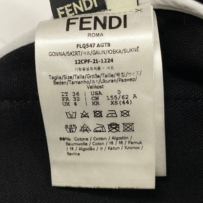 Fendi Tight Mini Skirt Cotton 36 Black — view 9