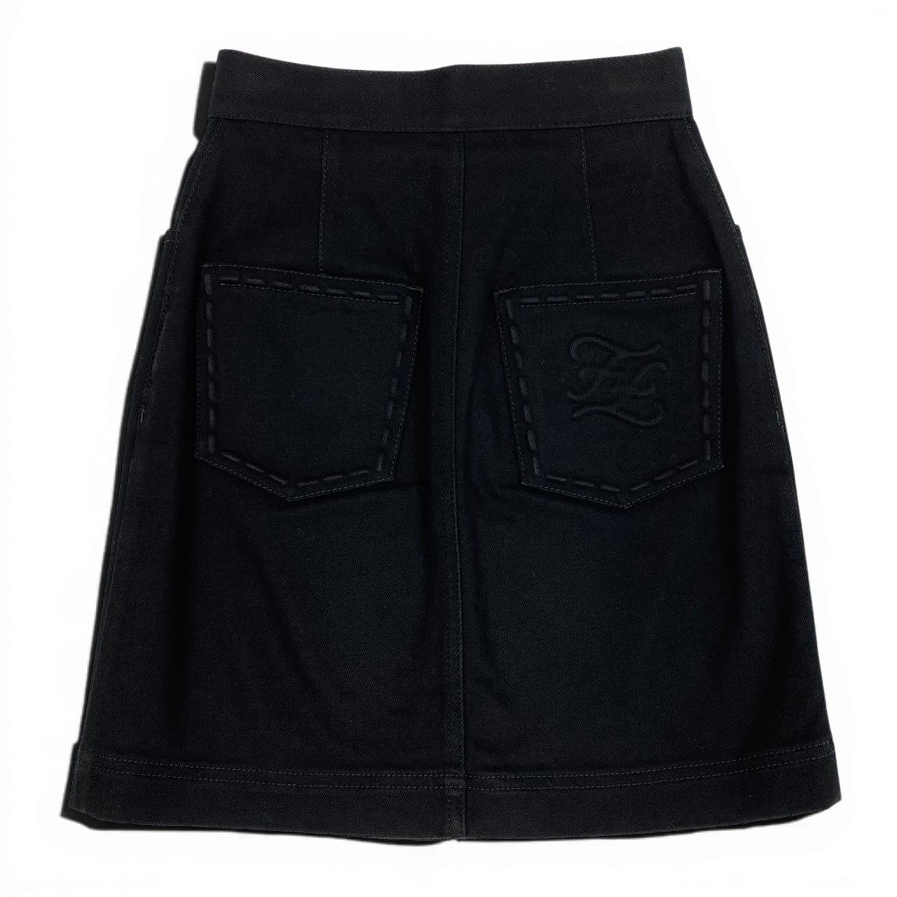 Fendi Tight Mini Skirt Cotton 36 Black — view 3