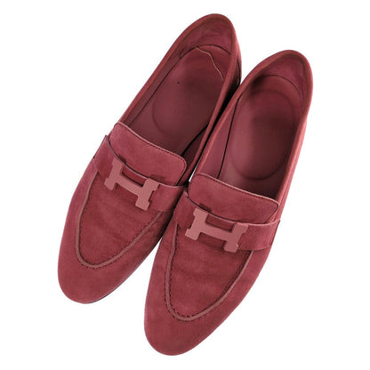 Hermes Logo Loafers Shoes 37 Pink O-luci-dung — view 4