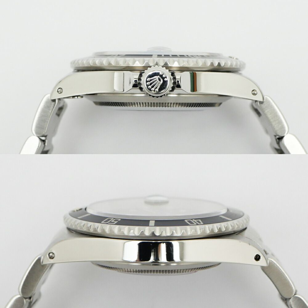 Rolex Submariner Date Number Aging Blue Gray Bezel SS Tritium Black Dial — view 6