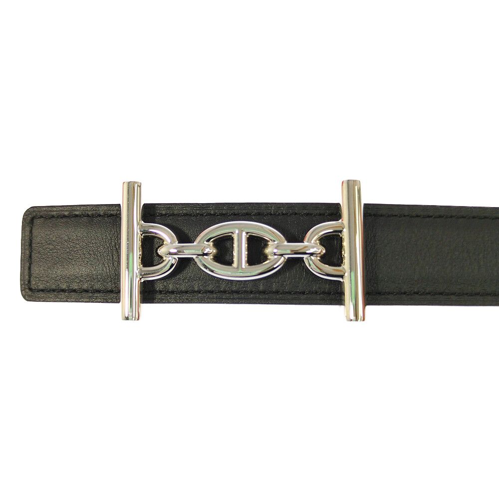 Hermes 75 Sbule Etoupe leto Black Belt — view 3