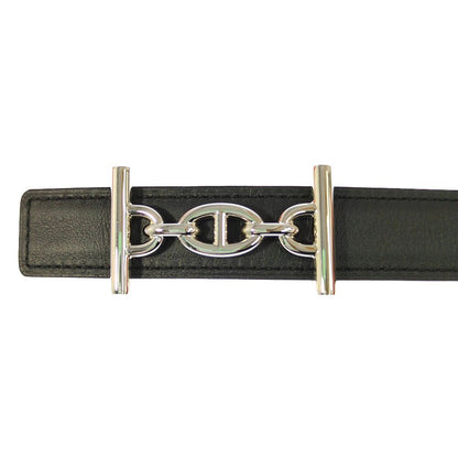 Hermes 75 Sbule Etoupe leto Black Belt — view 3