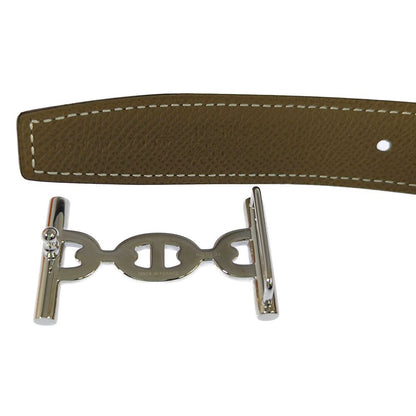Hermes 75 Sbule Etoupe leto Black Belt — view 4
