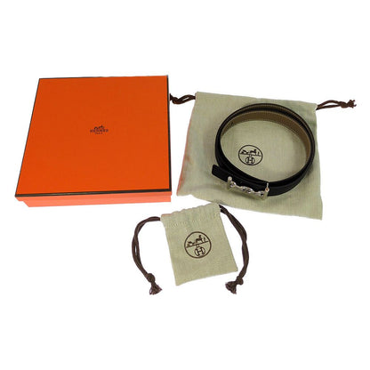 Hermes 75 Sbule Etoupe leto Black Belt — view 5