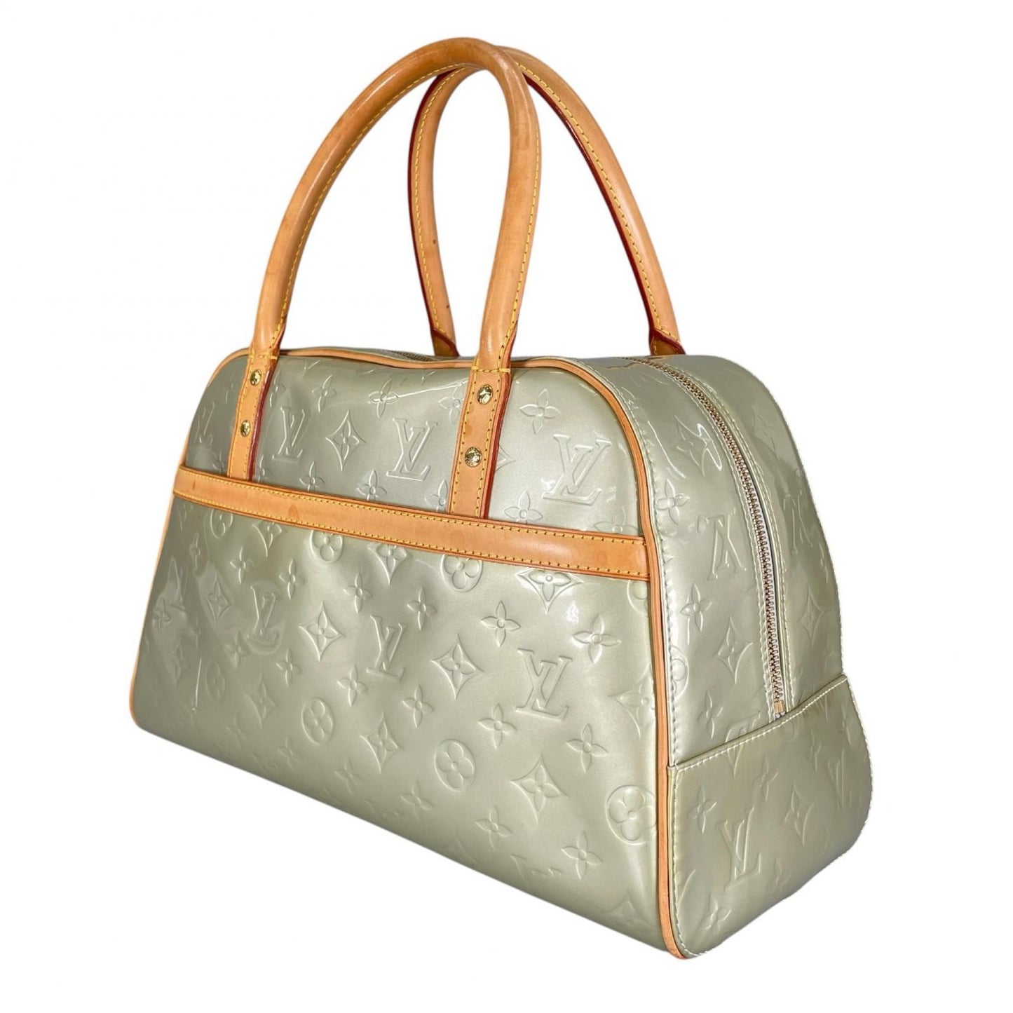 Louis Vuitton Tompkins Square Handbag Monogram Vernis Green — view 2