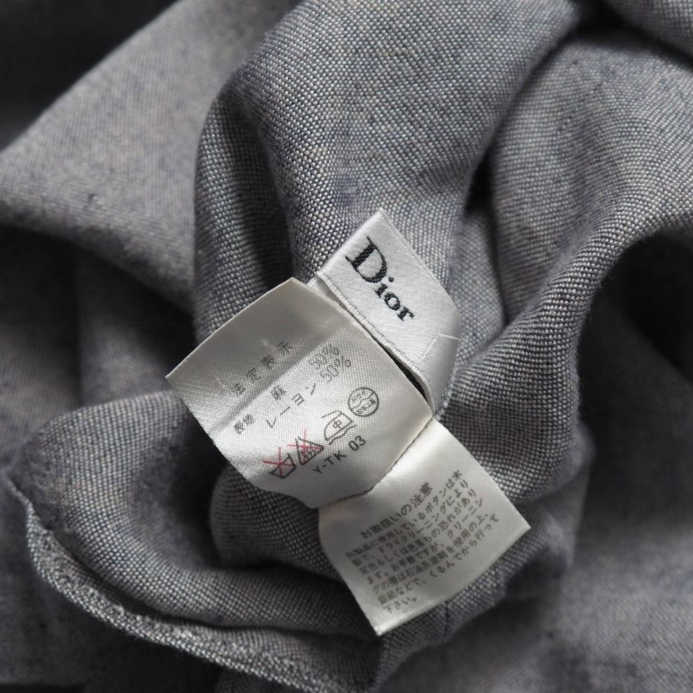 Dior Vintage Collarless Jacket CD Logo Embroidery Shirt — view 7